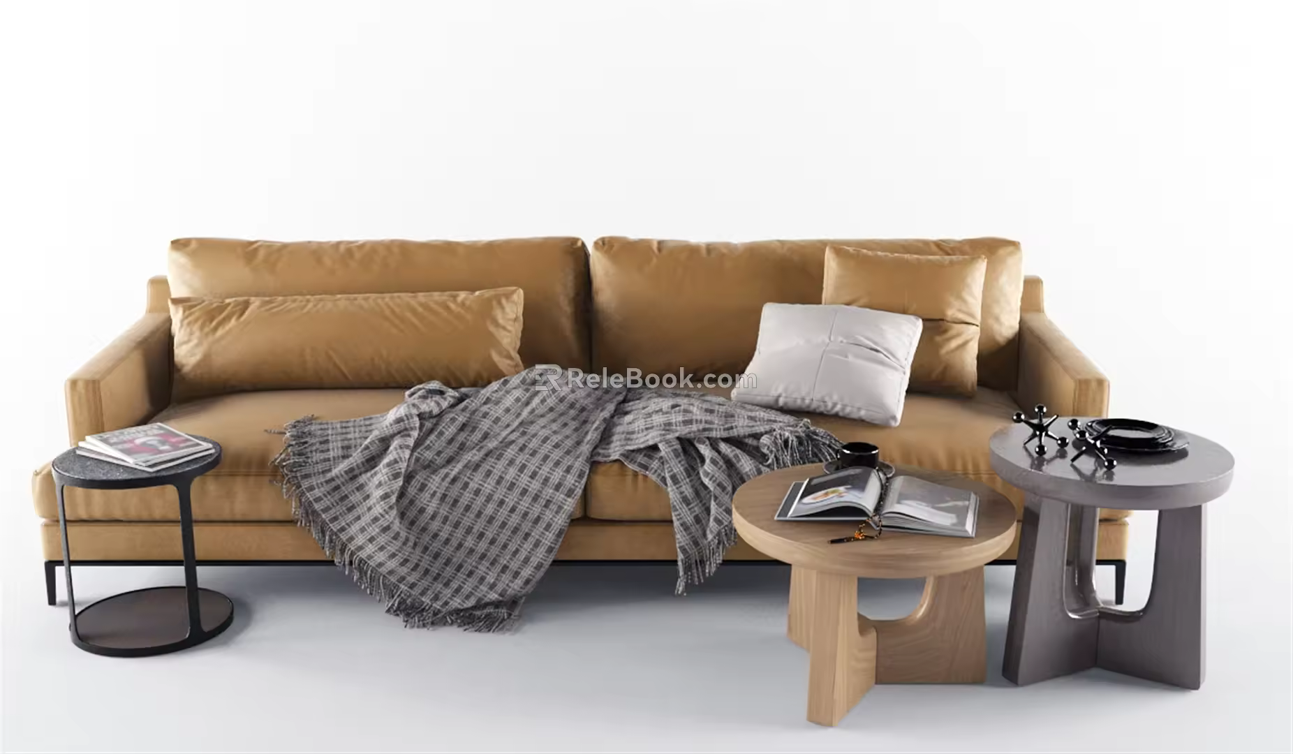 modern double sofa 3d model