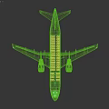 Aeroflot Commercial Airplane V-Ray Rendered With Russian Flag Tail Design