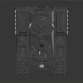 Futuristic Heavy Armored Military Tank With Detailed Turret And Tracks