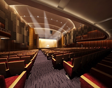 School Theatre Lecture Hall 3d model