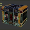 Modern Science Fiction Box Science Fiction Box Military Box Password Box 3d model