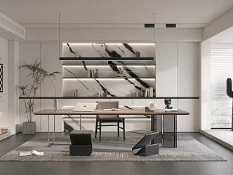 Modern study 3d model
