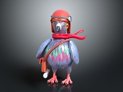 bird game animal cartoon animal realistic animal 3d model