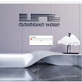Modern Reception Desk Front Desk 3d model