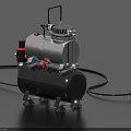 Industrial Air Compressor With Silver Motor Black Tank Sturdy Base And Power Cord