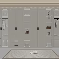 Stylish Storage Space Design With Light Colored Cabinets Glass Doors And Decorative Items