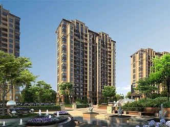 New classical high-rise residence in Jianou residential area 3d model