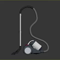 Modern Home Vacuum Cleaner With Sleek Design Efficient Cleaning And Red Accents