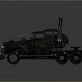 Military Style Heavy Duty Multi Wheel Truck With Armored Body And Antenna Structure