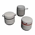 Sofa stool combination 3d model