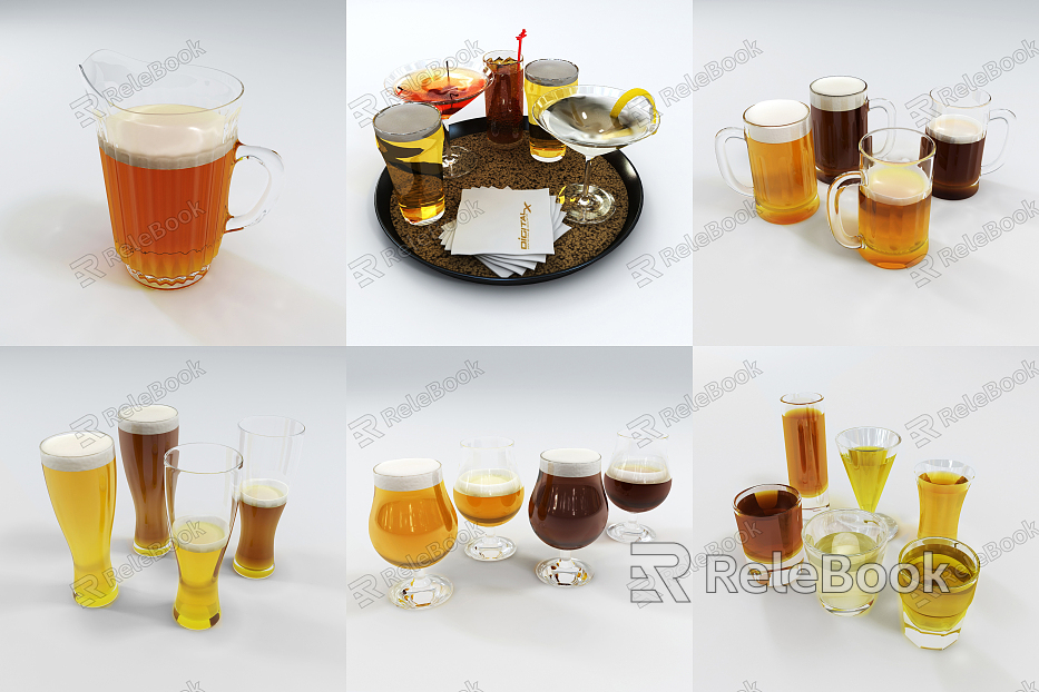 Modern Wine Glass Wine Glass Combination model