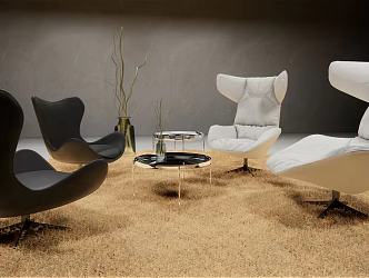 Modern leisure sofa combination VIP room negotiation combination 3d model