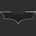 Batman Themed Weapon Design Featuring Iconic Bat Symbol With Silver Outline
