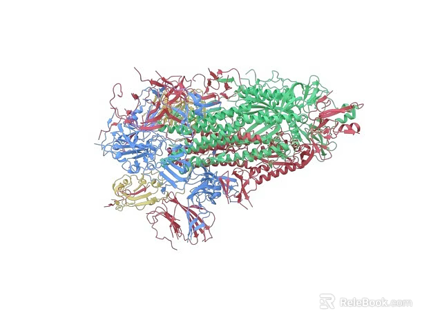 Colorful 3D Molecular Structure Model With Helical Chains And Protein Strands 3d model 