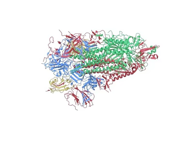 Colorful 3D Molecular Structure Model With Helical Chains And Protein Strands 3d model