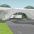 Modern White Building Facade With Curved Design And Vertical Slats Surrounded By Greenery