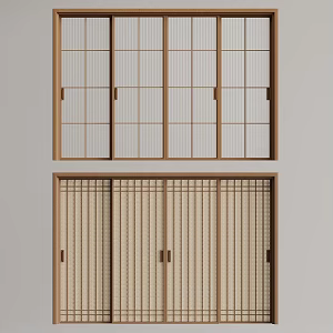 Quiet Wind sliding door 3d model