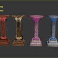 Columns Stone Columns Stone Columns Old Columns Roman Columns Roman Columns Classical Columns Greek Columns 3d model