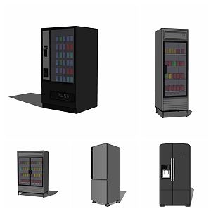 Modern refrigerator combination 3d model