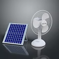 Solar Panel Powered Computer Cooling Fan With Efficient Energy Saving Design For PC 3d model