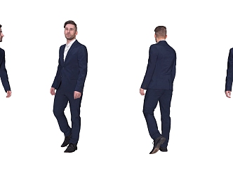 Business Male Office Figure Standing Men Suit Men 3d model