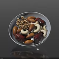 Bowl Of Mixed Nuts And Dates Healthy Snacks With Almonds Cashews And Walnuts