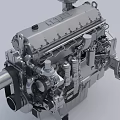 High Performance Industrial Equipment Engine Featuring Heavy Duty Mechanical Components And Metallic Structure 3d model