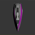 Modern Electric Iron With Pink And Black Pattern And Reflective Surface