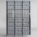 Multi Layer Metal Cage With Grid Structure And Wire Storage Design 3d model