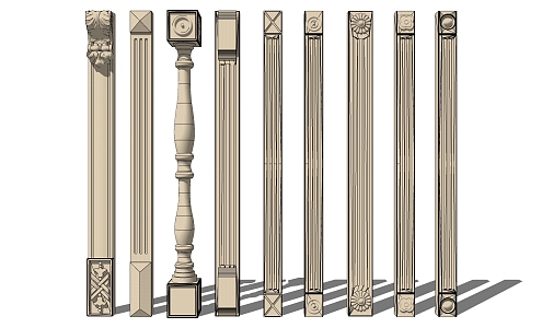 European Roman Column 3d model