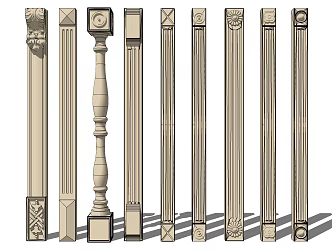 European Roman Column 3d model