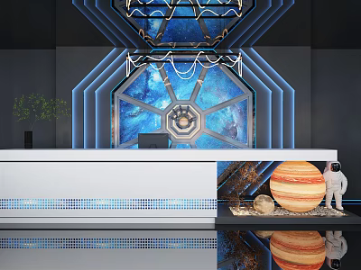 Modern Front Desk 3d model Modern Front Desk 3d model