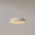 Minimalist Gray Dome Pendant Light For Modern Interior With Warm Glow 3d model