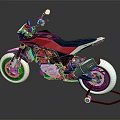 Modern Red Black And White Motorcycle Design With Single Seat Exhaust And White Wheels
