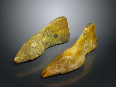 Natural Yellow Horn Wellness Scraping Tools With Smooth Surface And Texture 3d model
