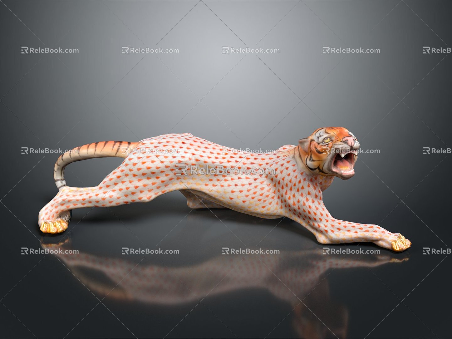 Modern sculpture leopard wild leopard leopard 3d model