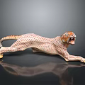 Modern sculpture leopard wild leopard 3d model