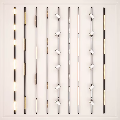 Sleek Modern Downlights and Spotlights with Various Styles and Metal Finishes 3d model
