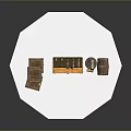 Rustic Wooden Storage Boxes Open Treasure Chest And Barrels With Gold Coins