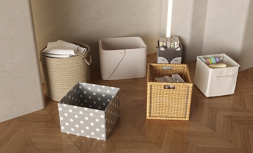 Storage Box Storage Box Woven Storage Basket Rattan Basket Storage Box Rattan Basket Storage Basket 3d model