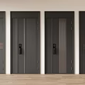 Modern entry door security door 3d model