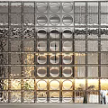 Modern Interior Glass Block Wall Design With Transparent Blocks And Backlit Counter
