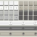 Modern switch socket combination mobile rail socket 3d model