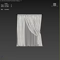 Modern Minimalist Beige Striped Linen Curtain With Tieback For Home Window Interior