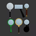 Various Colored Magnifying Glasses With Different Handle Designs For Daily Use