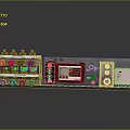 Industrial Control Panel With Red Green Indicators Digital Display Knobs And Ports
