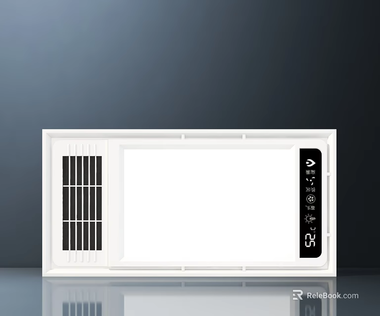 Modern White Ceiling Light With Integrated Control Panel And Home Design 3d model 