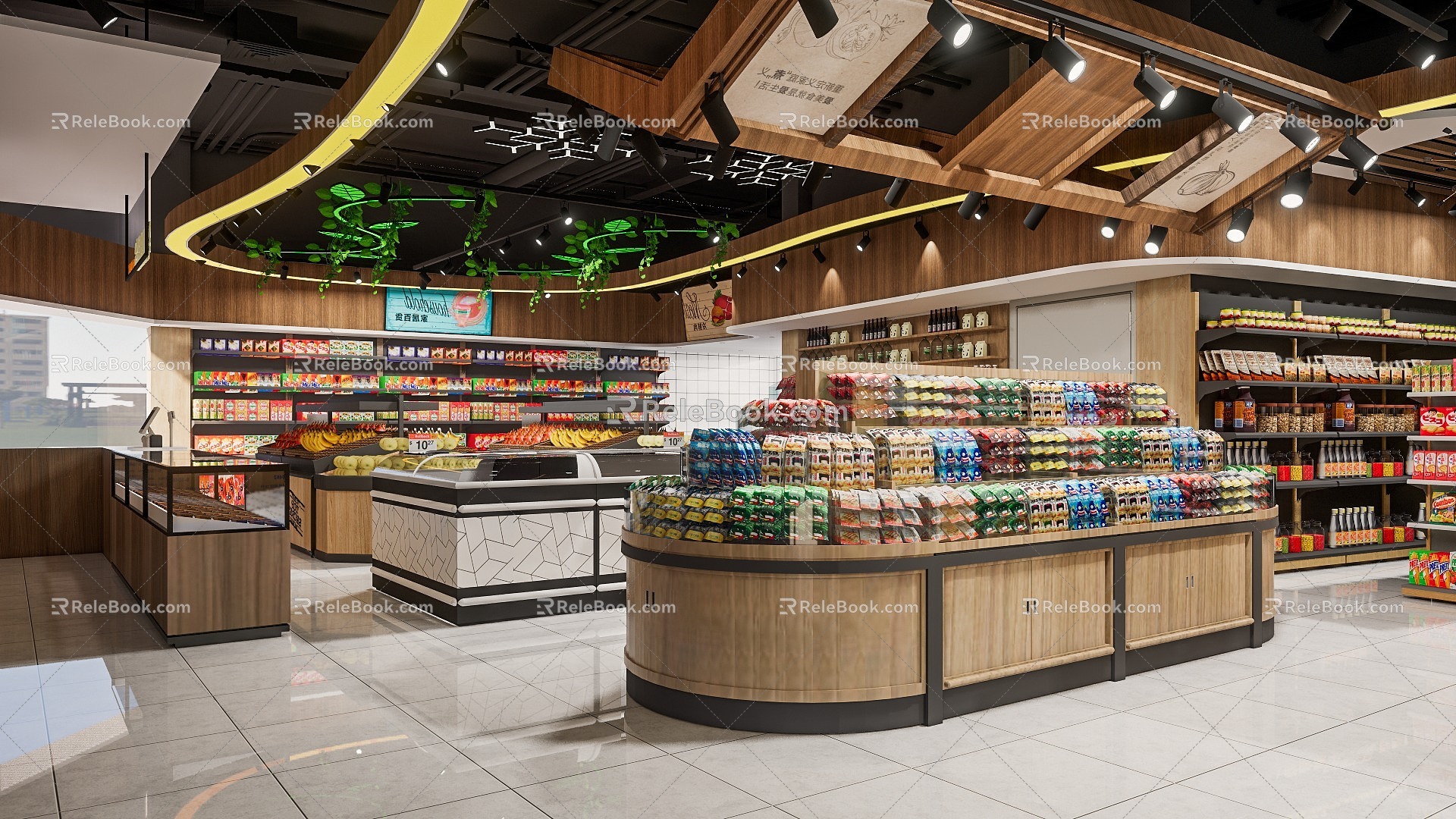 Modern Supermarket 3d model