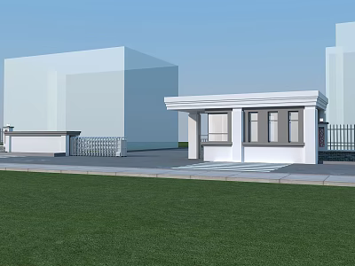 Modern small doorman 3d model