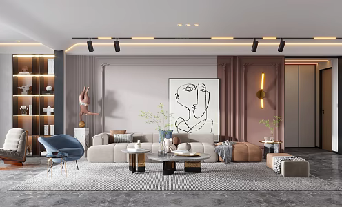 Light luxury restaurant 3d model